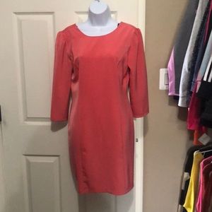 Coral 3/4 sleeve dress